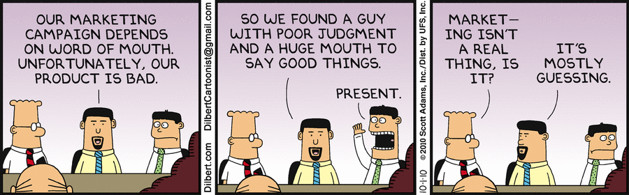 Marketing and mediocrity ala Dilbert
